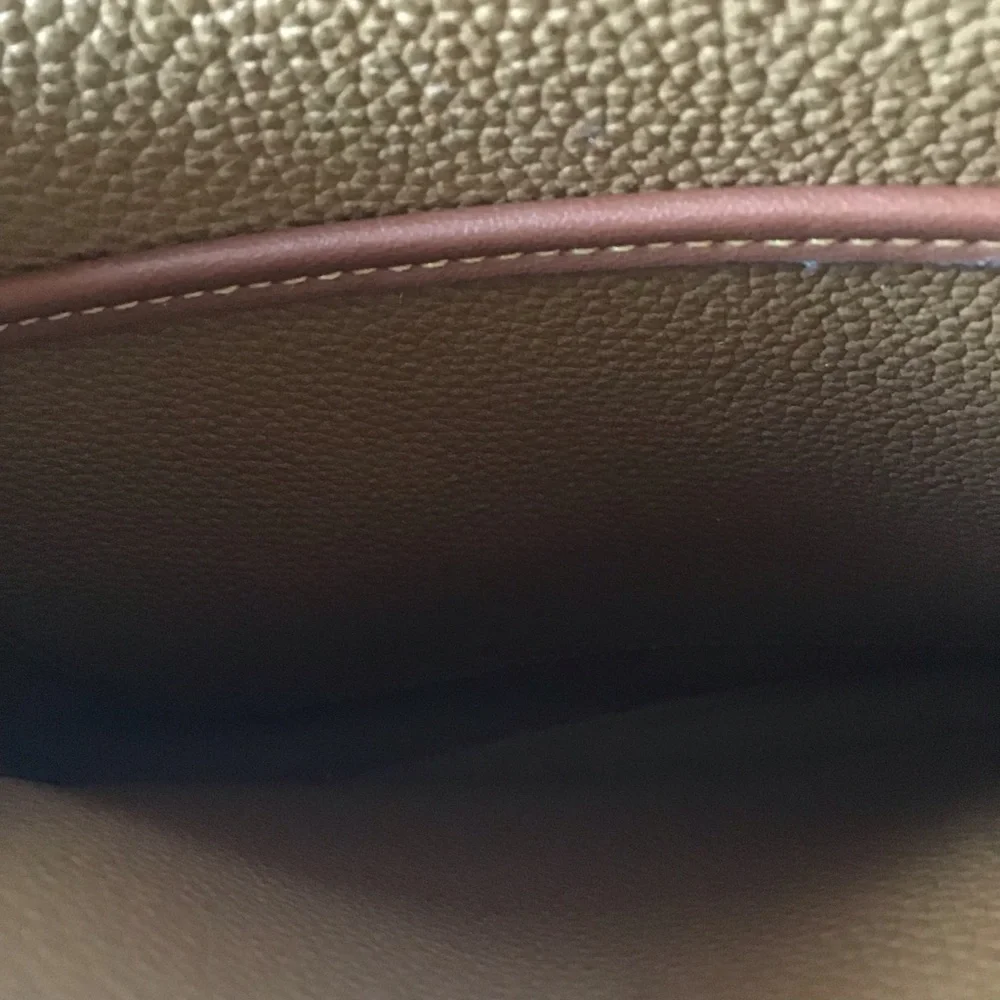 Coach Cream Leather Satchel with Detachable Strap